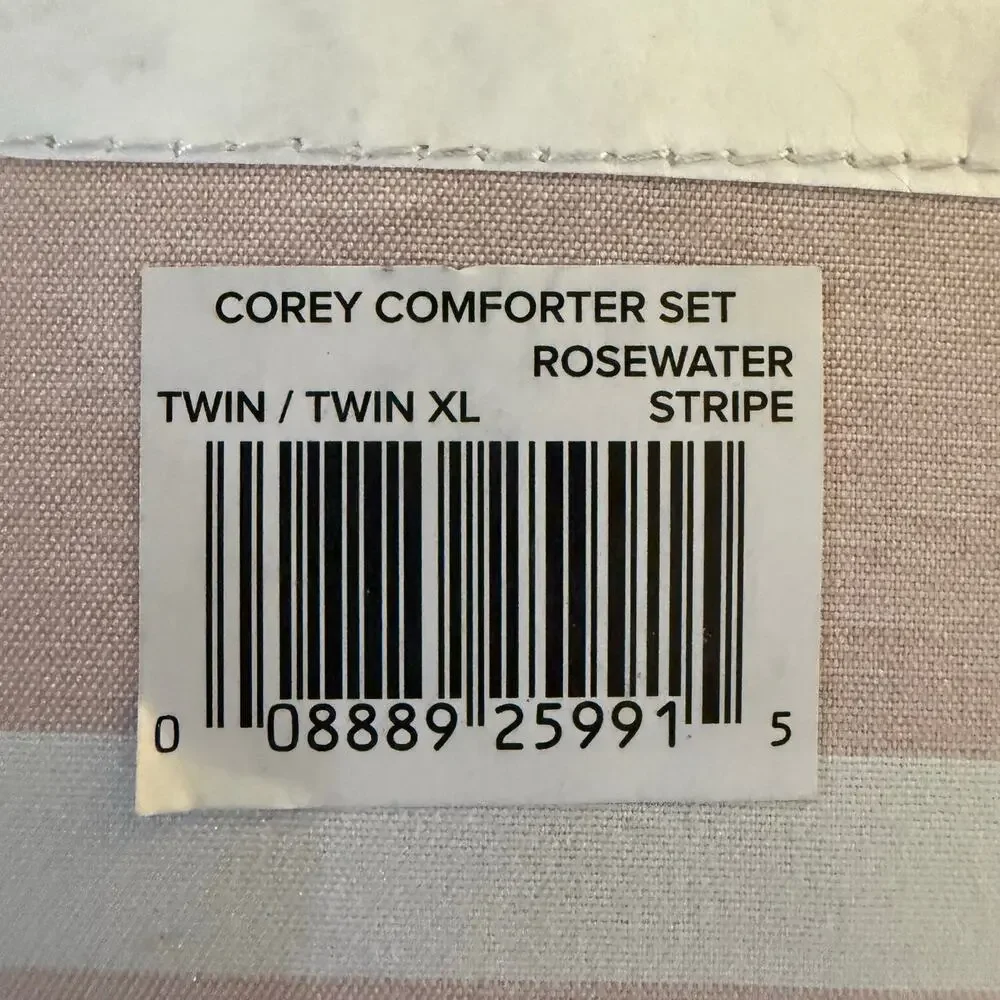 UGG Corey Twin Twin XL Reversible Comforter Set Rosewater Stripe New